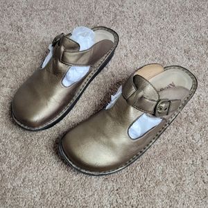 Alegria Leather Slip On Mules Slides Bronze Size‎ 39 Alg-201